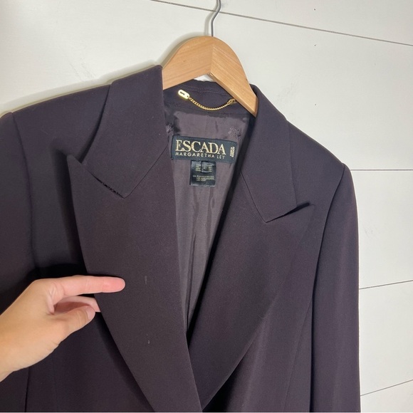 escada margaretha ley vintage deep dark purple blazer - Picture 7 of 11